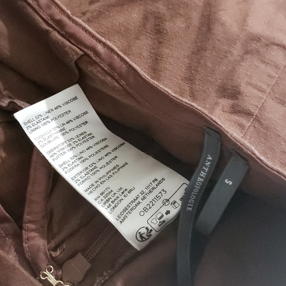 Anthropologie Linen Blend Sleeveless Vest Romper Womens S Brown Open Back - Picture 10 of 11